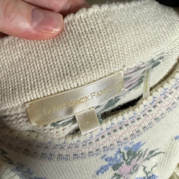 LoveShackFancy Warwick Cropped Floral Pullover Sweater - Picture 8 of 10